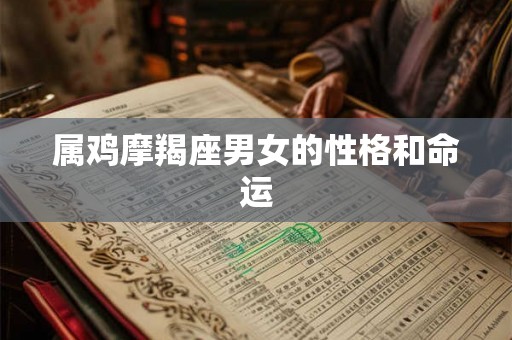 属鸡摩羯座男女的性格和命运