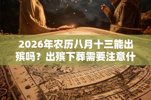 2026年农历八月十三能出殡吗？出殡下葬需要注意什么？