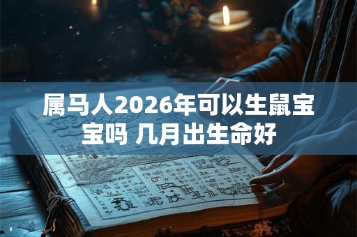 属马人2026年可以生鼠宝宝吗 几月出生命好