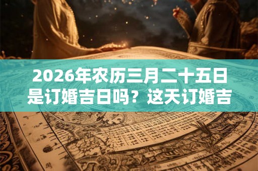 2026年农历三月二十五日是订婚吉日吗？这天订婚吉利吗？
