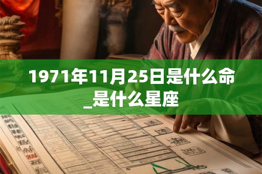 1971年11月25日是什么命_是什么星座