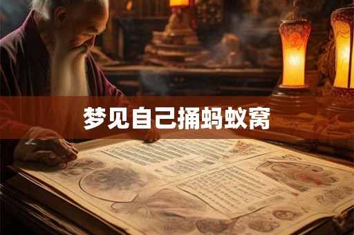 梦见自己捅蚂蚁窝