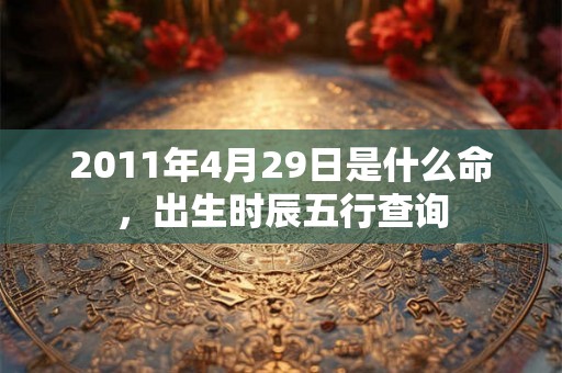 2011年4月29日是什么命,出生时辰五行查询 2011年4月29日是什么命,出生时辰五行查询