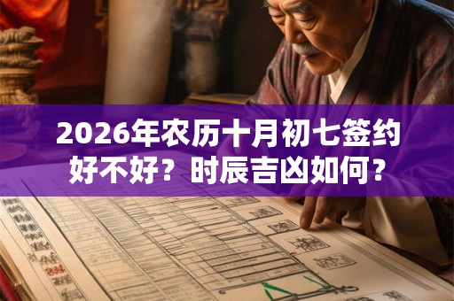 2026年农历十月初七签约好不好？时辰吉凶如何？