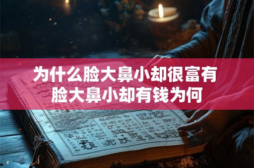 为什么脸大鼻小却很富有 脸大鼻小却有钱为何