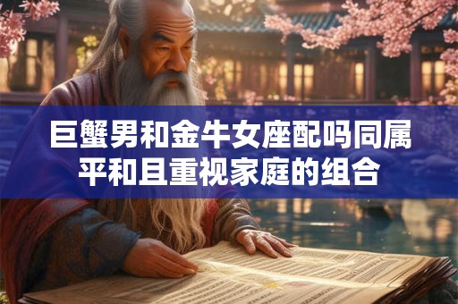 巨蟹男和金牛女座配吗同属平和且重视家庭的组合