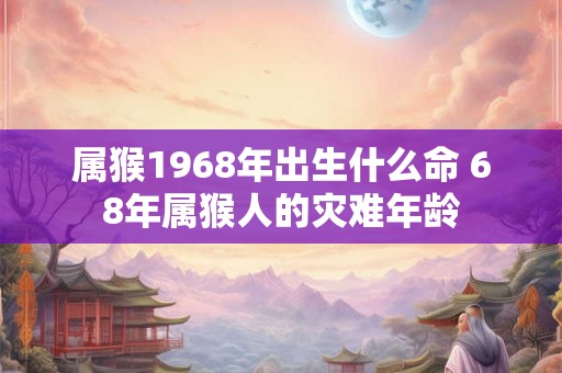 属猴1968年出生什么命 68年属猴人的灾难年龄