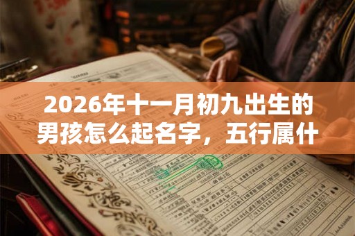 2026年十一月初九出生的男孩怎么起名字，五行属什么