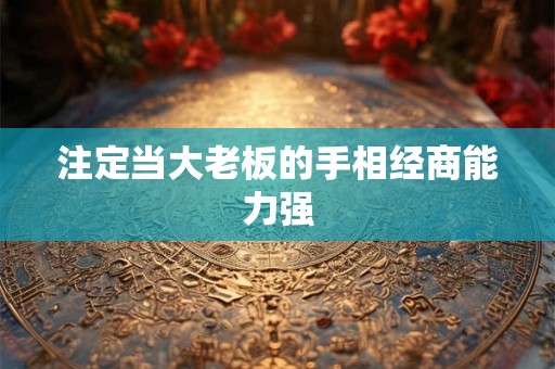 注定当大老板的手相经商能力强
