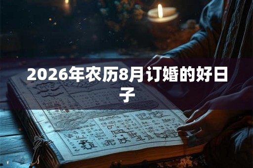 2026年农历8月订婚的好日子