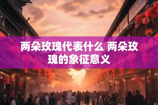 两朵玫瑰代表什么 两朵玫瑰的象征意义 两朵玫瑰代表什么 两朵玫瑰的象征意义