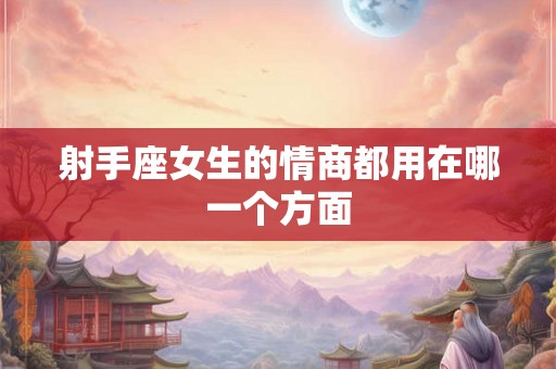 射手座女生的情商都用在哪一个方面