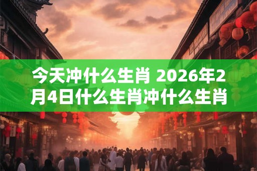今天冲什么生肖 2026年2月4日什么生肖冲什么生肖