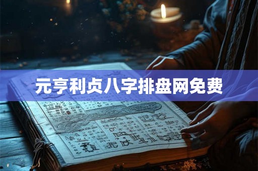 元亨利贞八字排盘网免费