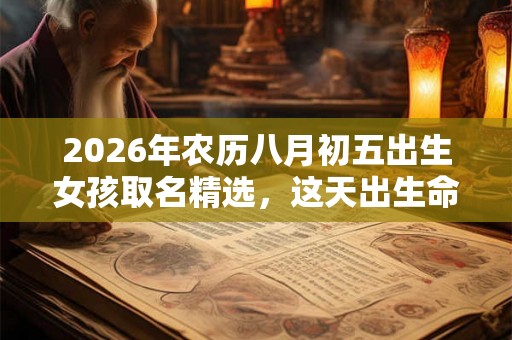 2026年农历八月初五出生女孩取名精选，这天出生命运好不好？