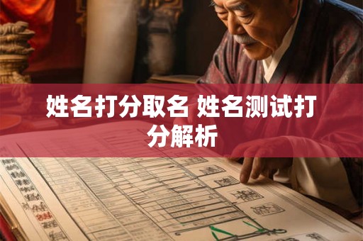 姓名打分取名 姓名测试打分解析