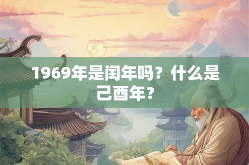 1969年是闰年吗？什么是己酉年？