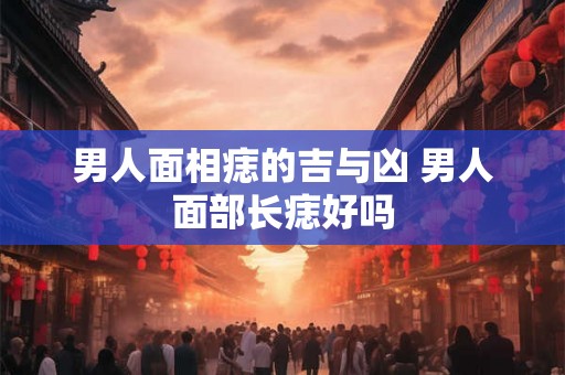 男人面相痣的吉与凶 男人面部长痣好吗