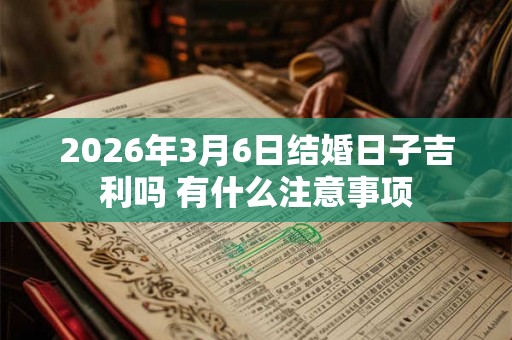 2026年3月6日结婚日子吉利吗 有什么注意事项