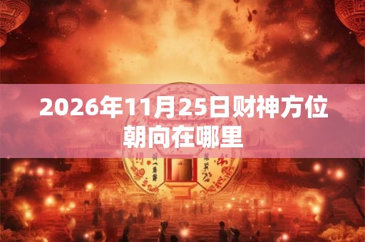 2026年11月25日财神方位朝向在哪里 2026年11月25日财神方位朝向在哪里