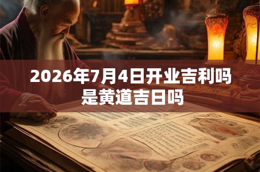 2026年7月4日开业吉利吗 是黄道吉日吗