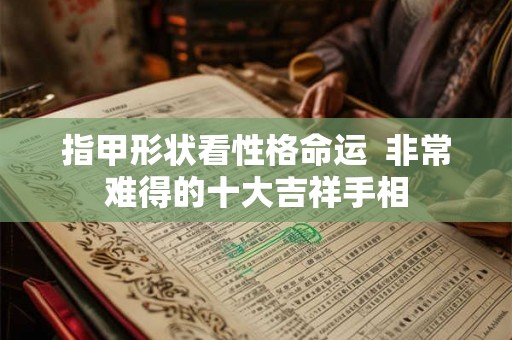 指甲形状看性格命运  非常难得的十大吉祥手相