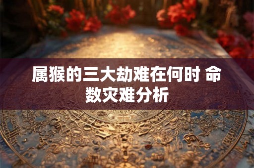属猴的三大劫难在何时 命数灾难分析
