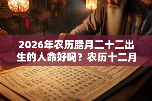 2026年农历腊月二十二出生的人命好吗？农历十二月出生的人命运如何？