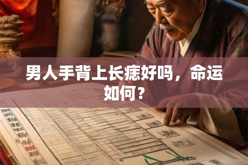 男人手背上长痣好吗，命运如何？