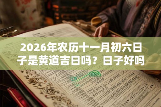 2026年农历十一月初六日子是黄道吉日吗？日子好吗？