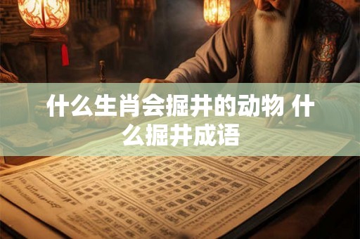 什么生肖会掘井的动物 什么掘井成语