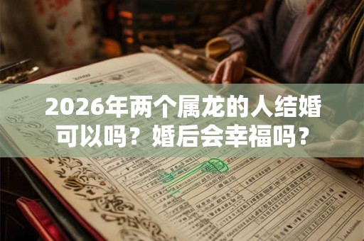2026年两个属龙的人结婚可以吗？婚后会幸福吗？