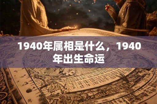 1940年属相是什么，1940年出生命运