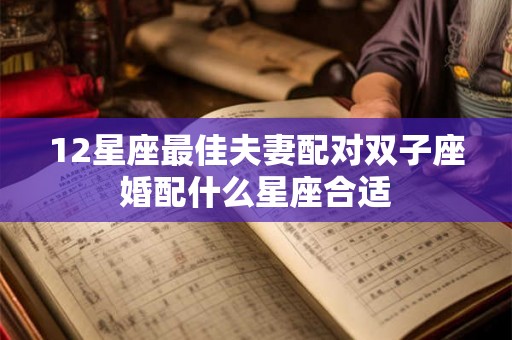 12星座最佳夫妻配对双子座婚配什么星座合适