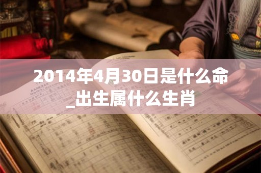 2014年4月30日是什么命_出生属什么生肖