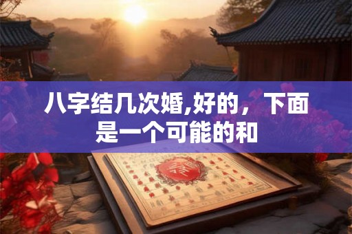 八字结几次婚,好的，下面是一个可能的和