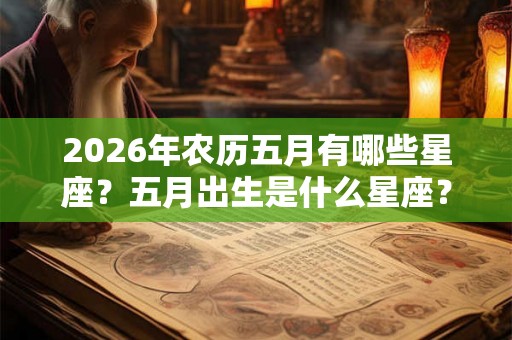 2026年农历五月有哪些星座？五月出生是什么星座？