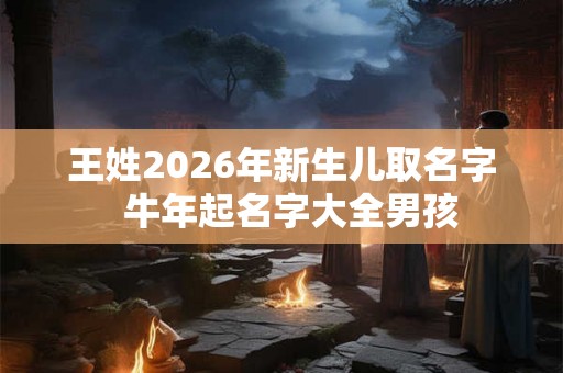 王姓2026年新生儿取名字  牛年起名字大全男孩