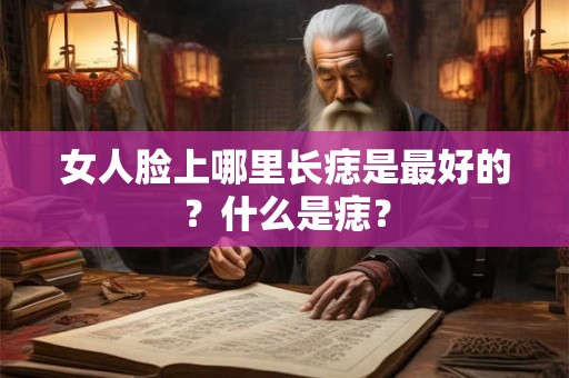 女人脸上哪里长痣是最好的？什么是痣？