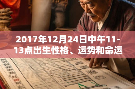 2017年12月24日中午11-13点出生性格、运势和命运