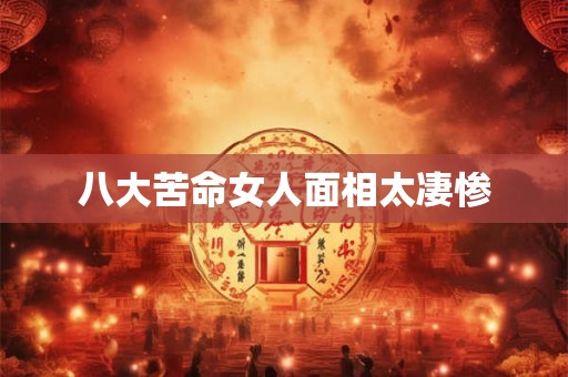 八大苦命女人面相太凄惨