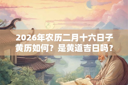 2026年农历二月十六日子黄历如何？是黄道吉日吗？