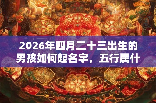 2026年四月二十三出生的男孩如何起名字，五行属什么