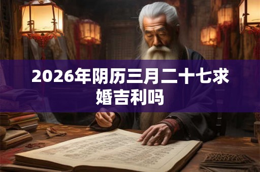 2026年阴历三月二十七求婚吉利吗