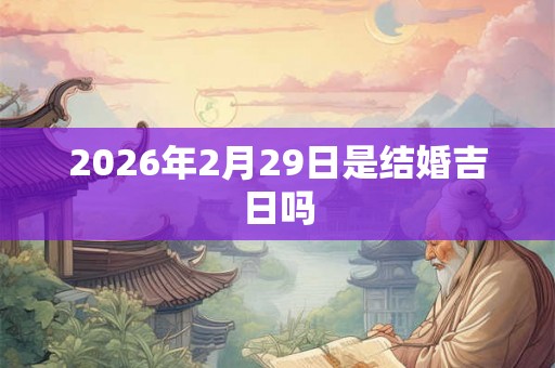 2026年2月29日是结婚吉日吗