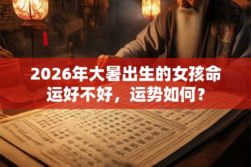 2026年大暑出生的女孩命运好不好,运势如何? 2026年大暑出生的女孩命运好不好,运势如何?
