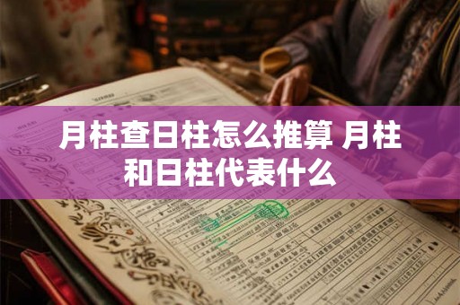 月柱查日柱怎么推算 月柱和日柱代表什么