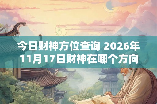 今日财神方位查询 2026年11月17日财神在哪个方向