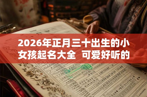 2026年正月三十出生的小女孩起名大全 可爱好听的名字 2026年正月三十出生的小女孩起名大全 可爱好听的名字