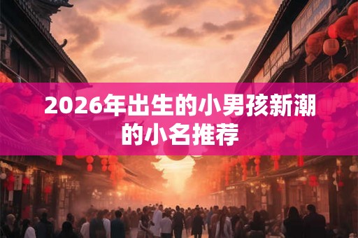 2026年出生的小男孩新潮的小名推荐